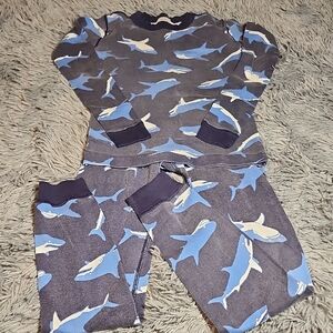 Hanna Andersson 2 Pc Pj's Shark Print Sz 10